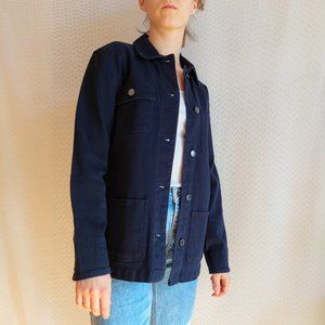Navy cotton utility overshirt